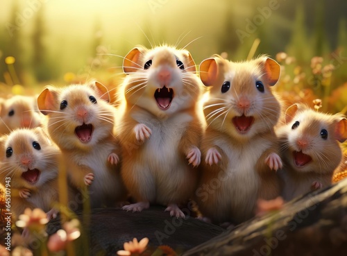 A group of hamsters