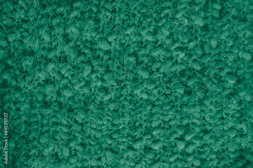 Handmade knitting material with detail weave threads.