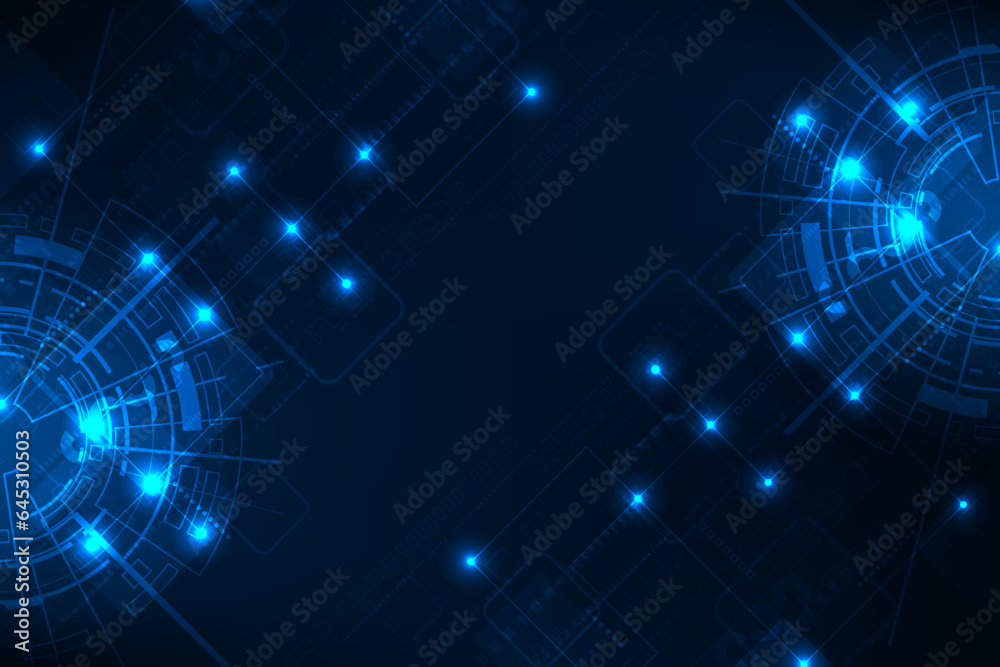 Vector digital hud ring technology communication concept adstract blue light background. Vector digital hud ring technology communication concept adstract blue light background.