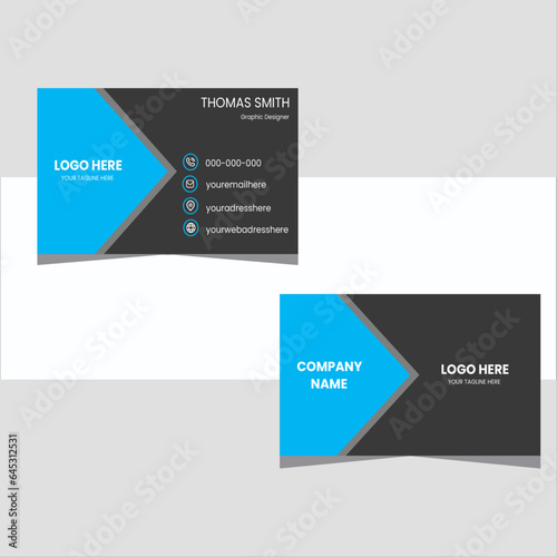 Modern business card template simple and elegant for all type use
