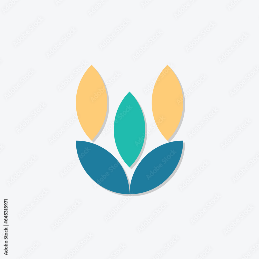 illustration of a logo set of leaves illustration of a logo set of leaves