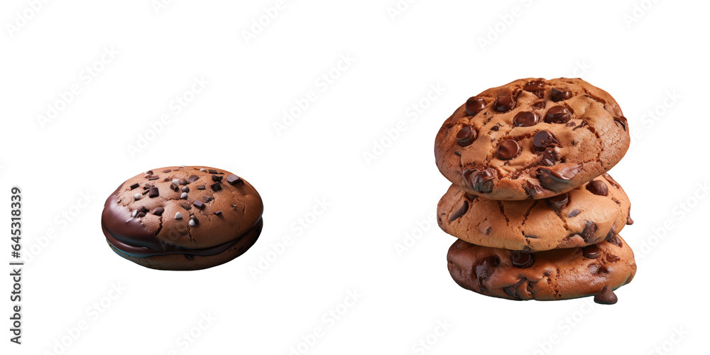 transparent background with chocolate cookies transparent background with chocolate cookies