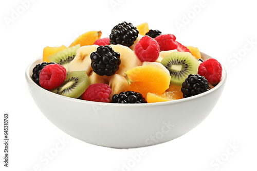 Breakfast Fruit Bowl on Transparent Background. Generative Ai.