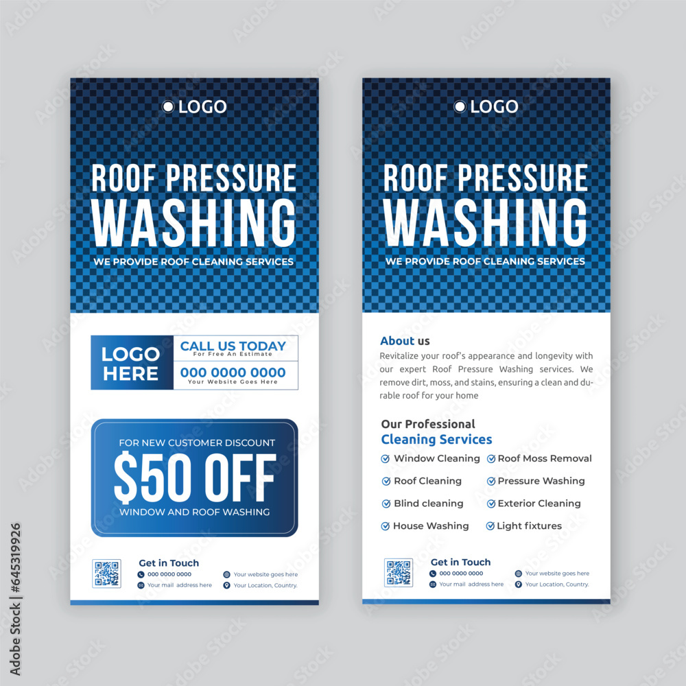 DL flyer, rack card, template, Roof washing, house washing, window cleaning, power washing, pressure washing or Roof cleaning, roof washing dl flyer, rack card template, and cleaning service dl flyer DL flyer, rack card, template, Roof washing, house washing, window cleaning, power washing, pressure washing or Roof cleaning, roof washing dl flyer, rack card template, and cleaning service dl flyer
