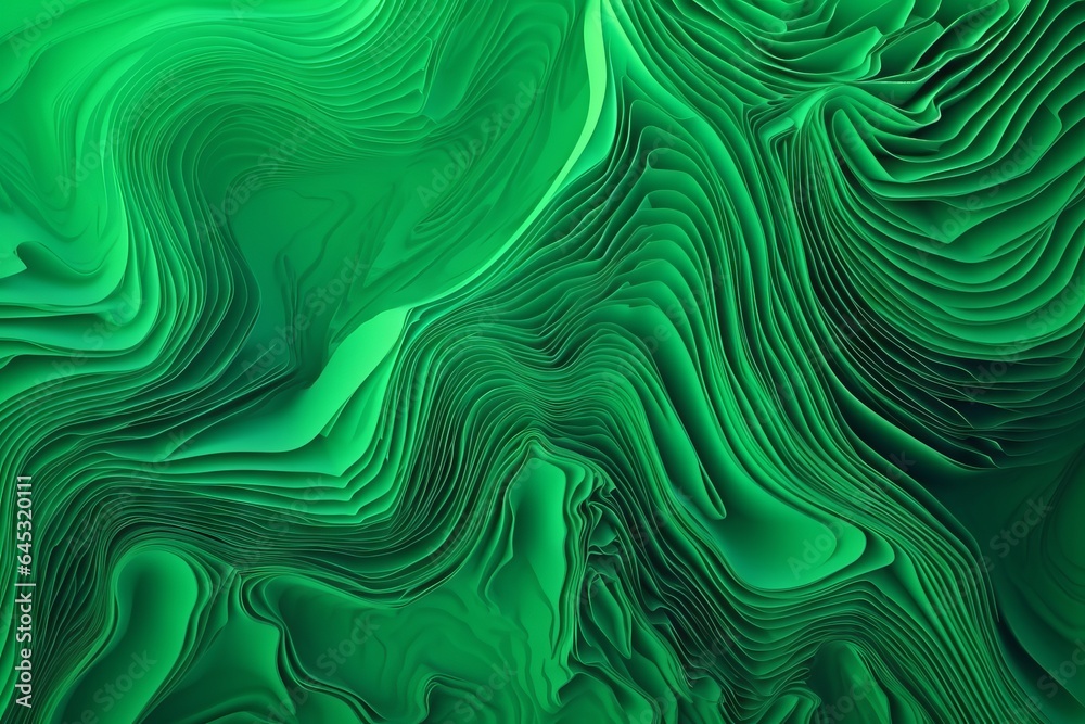 An abstract green background with wavy lines An abstract green background with wavy lines