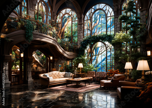 interior design in fantasy style  hotel  house