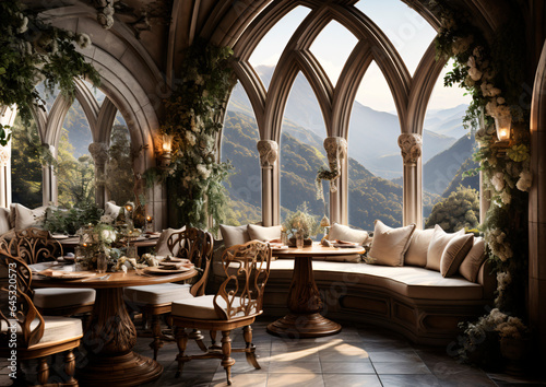 interior design in fantasy style, hotel, house