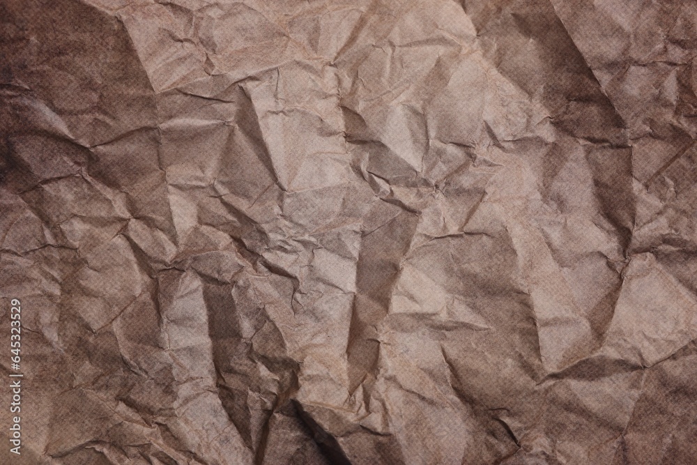 Texture of crumpled parchment paper as background, top view Texture of crumpled parchment paper as background, top view