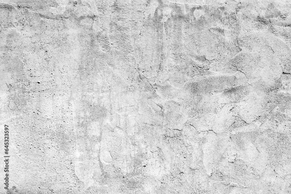 Rough white concrete wall, front view, background texture
