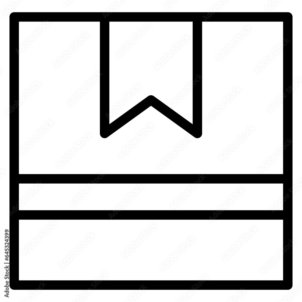 Box icon. Empty open shipping box or unboxing line art Box icon. Empty open shipping box or unboxing line art