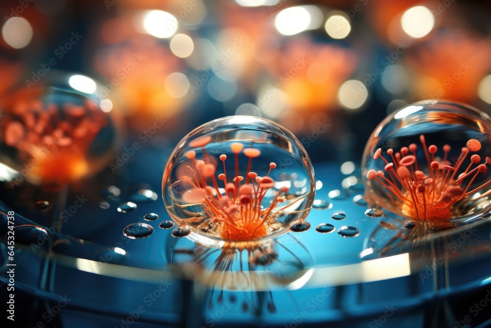 A bunch of glass balls sitting on top of a table. Imaginary illustration. A bunch of glass balls sitting on top of a table. Imaginary illustration.
