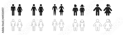 Men's and women's toilet icon.