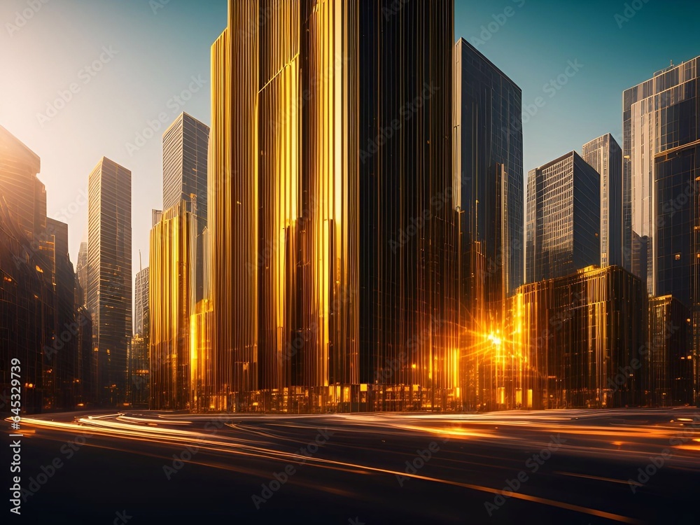gold city, gold building, future city Cinematic Daylight generative ai illustration art gold city, gold building, future city Cinematic Daylight generative ai illustration art