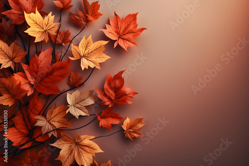  autumn leaves background with copy space