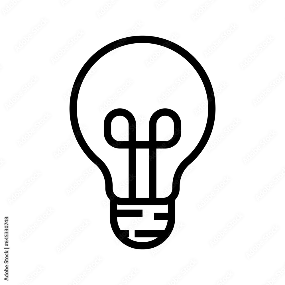 lamp vector icon, idea symbol
