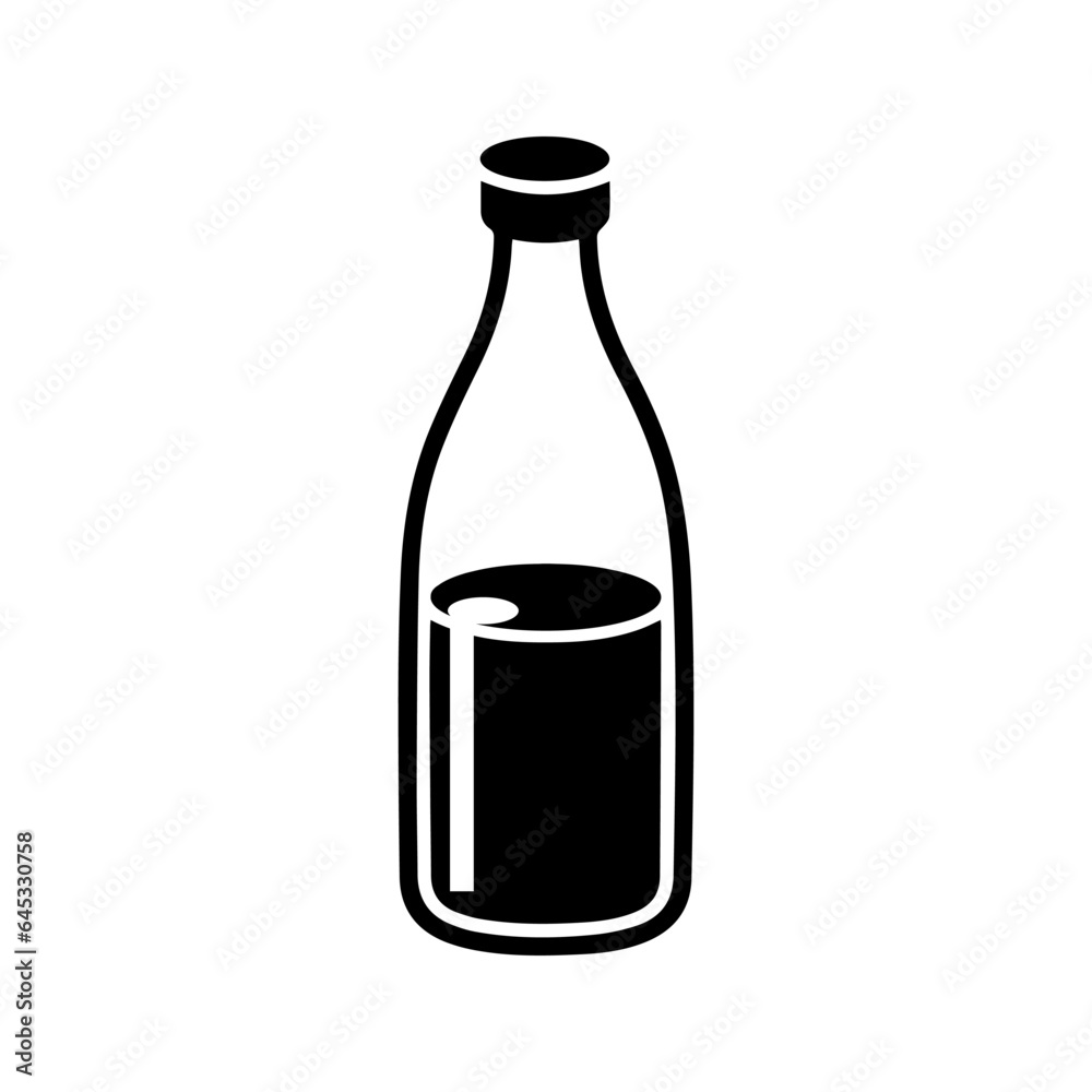 vector icon of soda bottle, energy drink