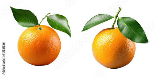 Mandarin orange on a transparent background