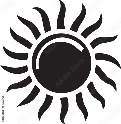 Sun Icon vector illustration black color