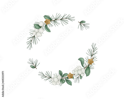 Wreath of snow berries