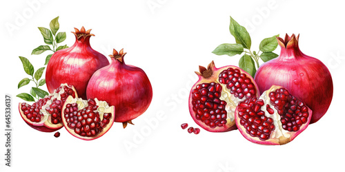 rephrasing fruit with red seeds transparent background