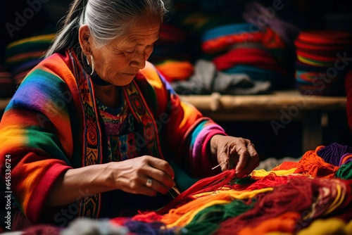 Latin American artisan in the workshop photo