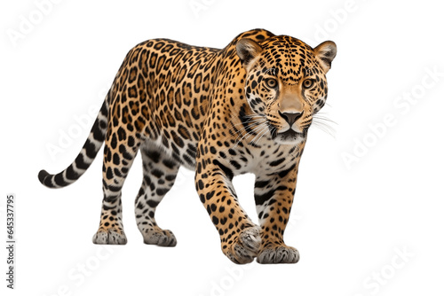 Majestic Jaguar Isolated on a Transparent PNG Background. Generative Ai