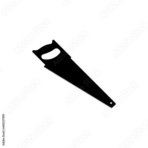 Hand Saw Silhouette, can use for Icon, symbol, Art Illustration, Logo Gram, Pictogram, Apps, Website, or Graphic Design Element. Vector Illustration