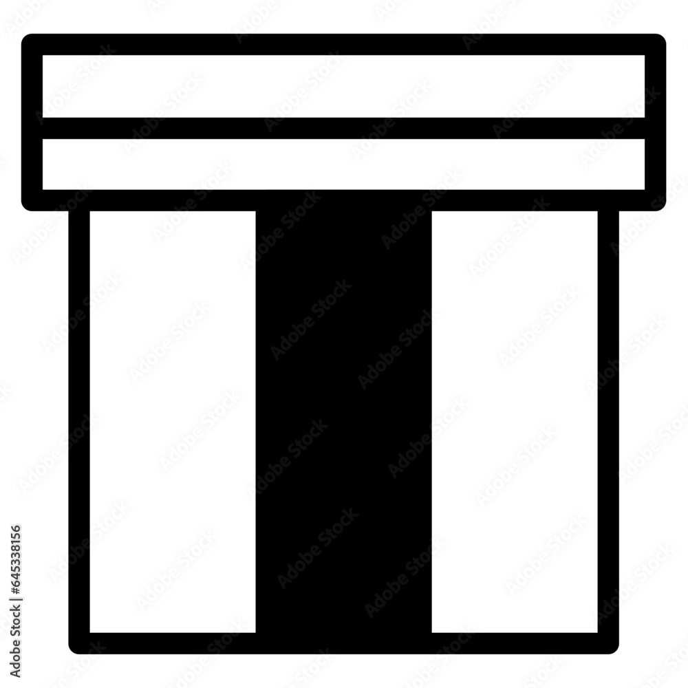 Box line icons. Empty open shipping box or unboxing line art Box line icons. Empty open shipping box or unboxing line art