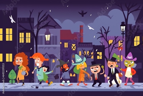 Happy Halloween Concept. Halloween Background. Halloween Theme. Generative Ai