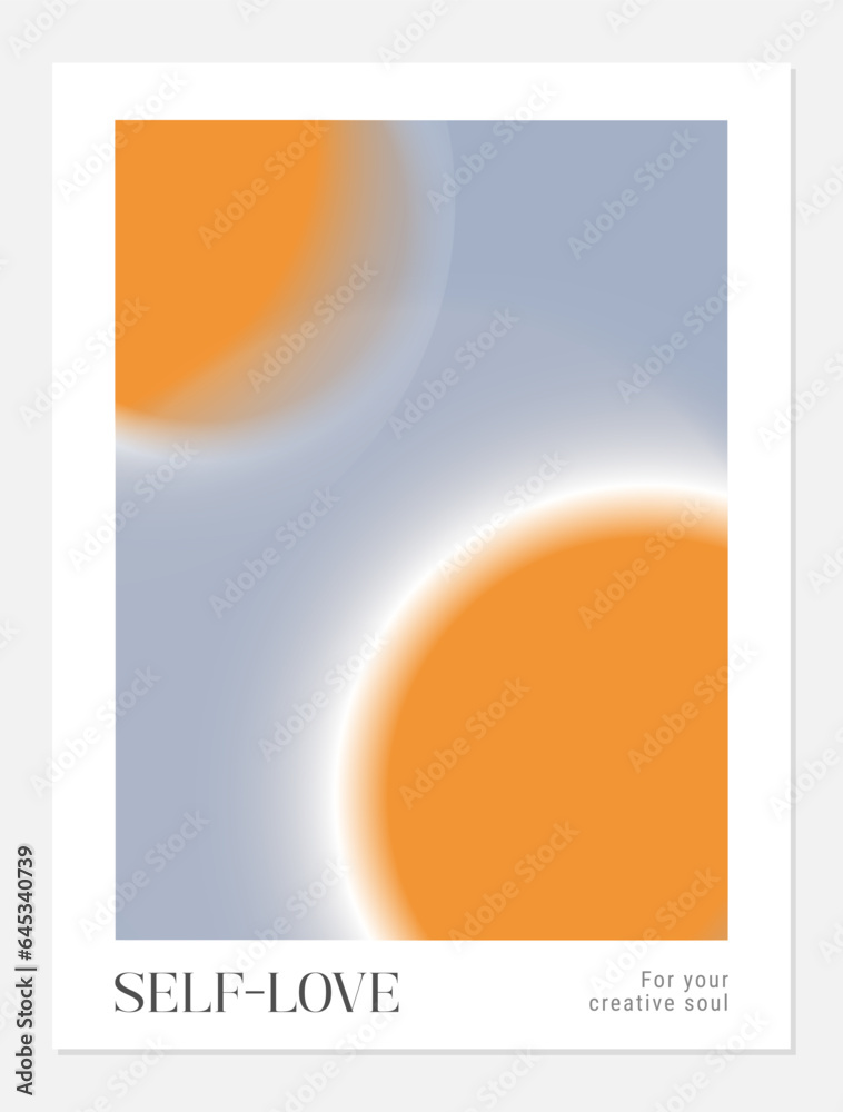 Naklejka premium Aura Gradient y2k round poster. Futurism vector art set. Retrowave, synthwave, rave, steam wave background. Black, purple, pink, blue, yellow colors. Print, wallpaper, web template.