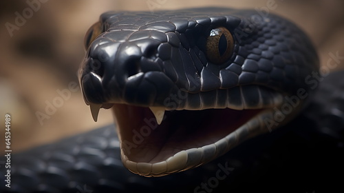 Black Mamba, Snake Wild Animal - Generative AI