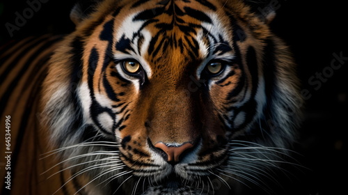 Bengal Tiger Close Up Wild Animal - Generative AI