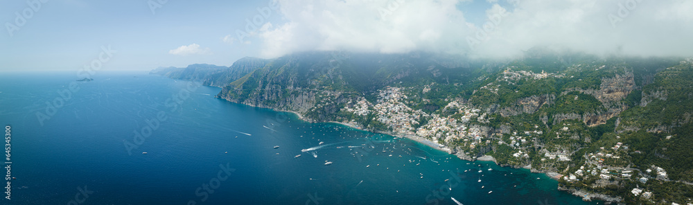 Positano, Coastline, Amalfi coast panorama