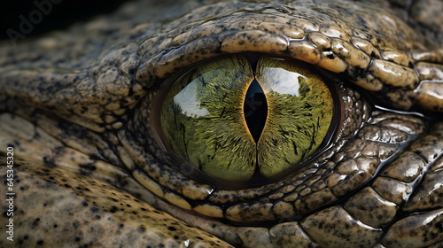 Crocodile Eye Close Up Wild Animal - Generative AI © DigitalArtNow