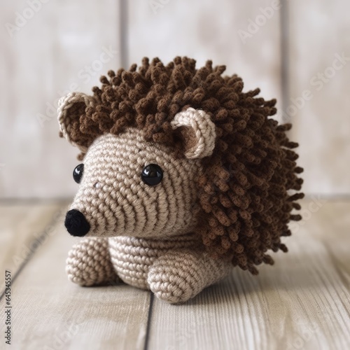 Cutest little crocheted hedgehog craft idea - generative AI