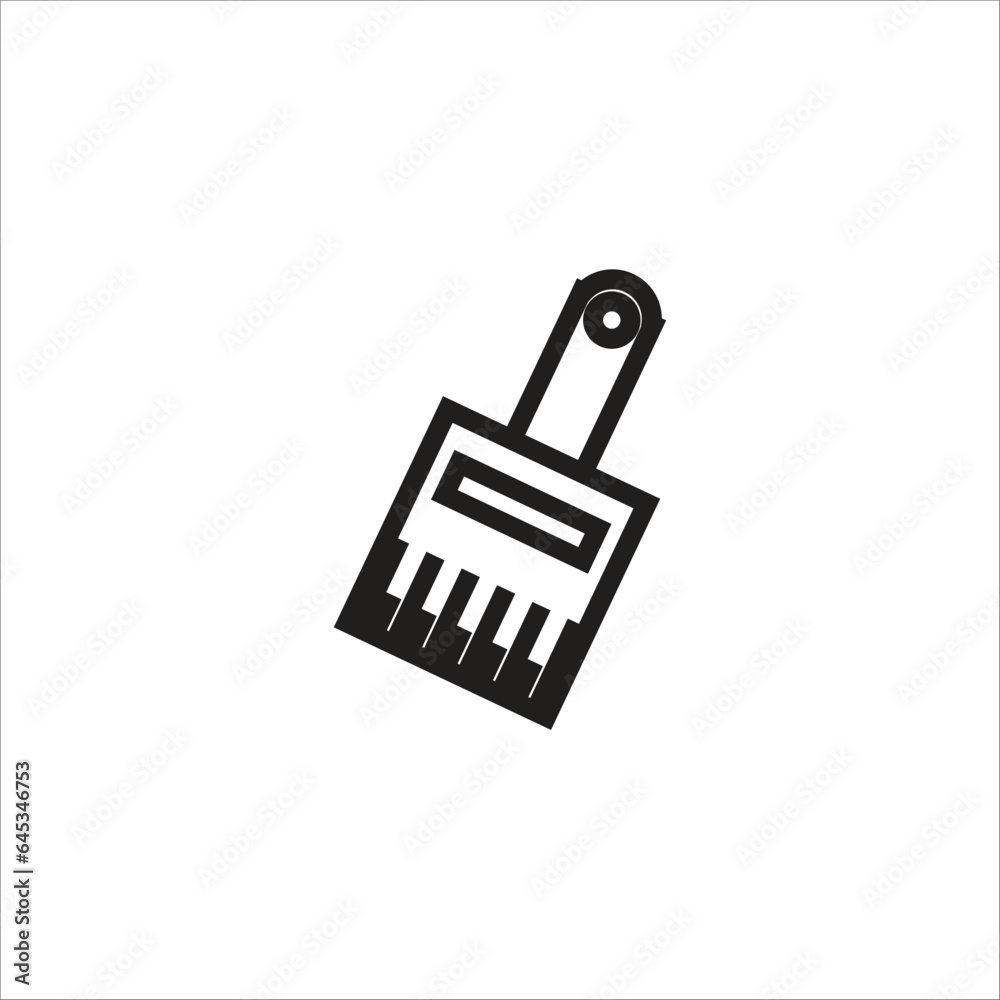 paint brush vector icon line template