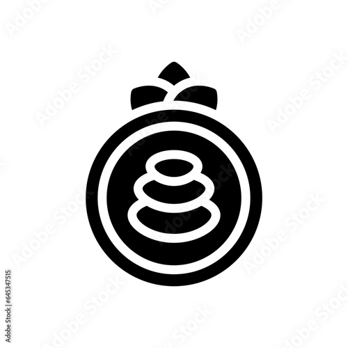 hot stones glyph icon