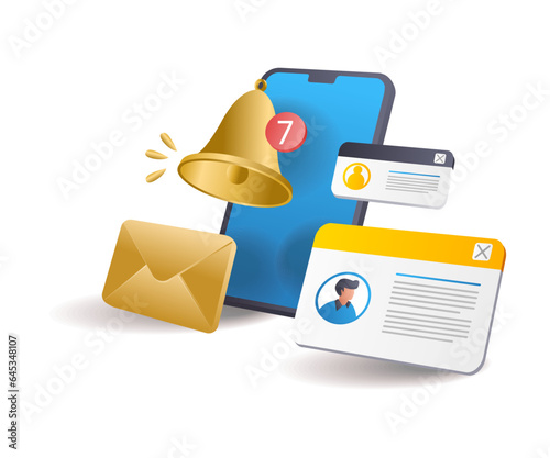 Smartphone incoming email message notification