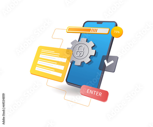 Smartphone data security reception system