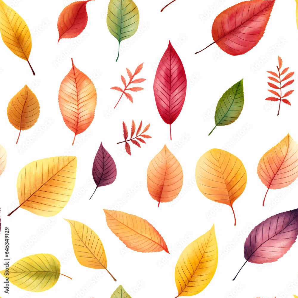 Seamless Pattern of Autumn's Orange Leaves: A Background of Fall Foliage