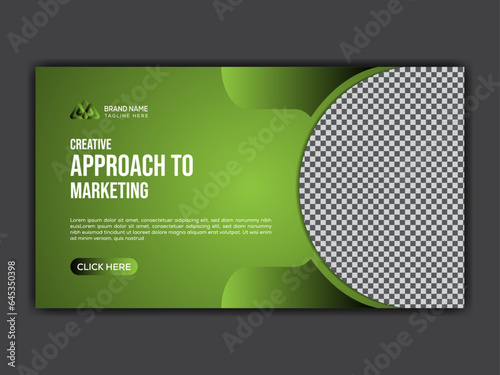 Creative approach to marketing business web cover banner and YouTube thumbnail template , Product sale banner.
