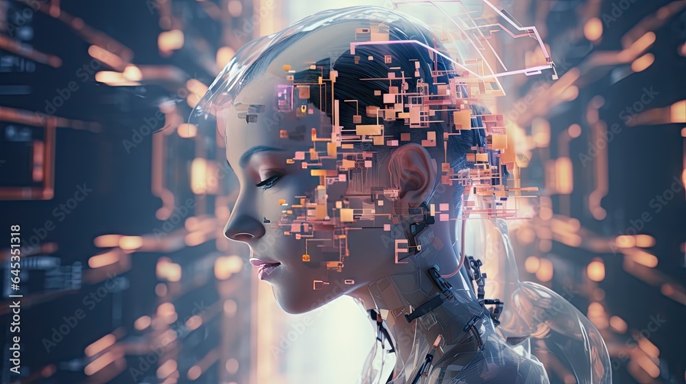 AI Revolution: Imagining Tomorrow's Industries - obrazy, fototapety, plakaty 