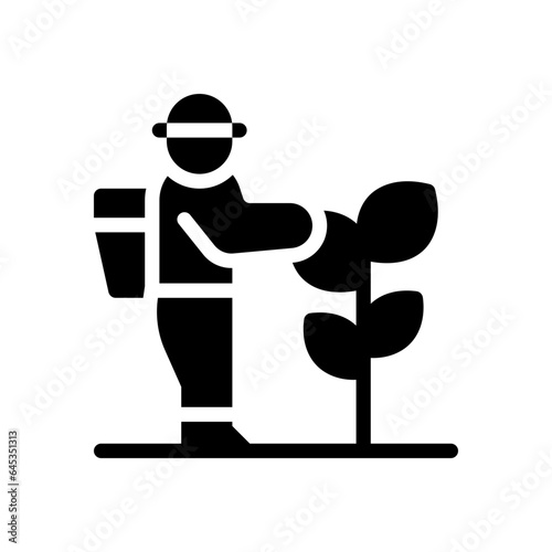 peasant glyph icon