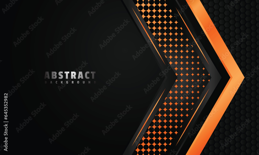 Modern background abstract glowing orange arrow overlapped design Modern background abstract glowing orange arrow overlapped design