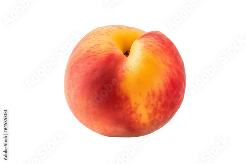Fuzzy Peach Isolated on Transparent Background. Generative Ai