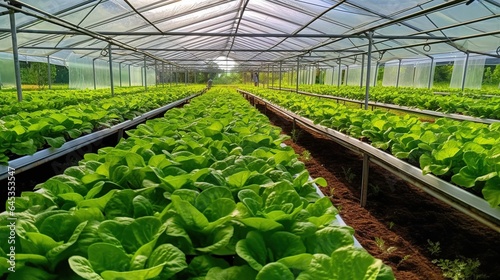 **Agriculture, Asian business, ecological cropping examination.Agricultural environmental entrepreneu.lettuce harvest.Green Garden Greenhouse, Agriculture, Asian business