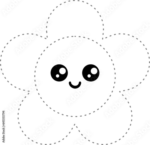 Tracing cute flower 