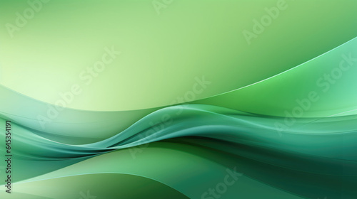 Abstract background with smooth lines in green gradient colors