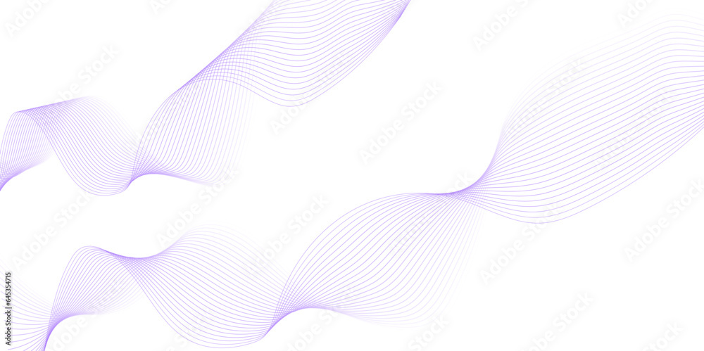 Fototapeta premium Abstract soft blue purple wave lines dynamic flowing colorful light isolated background. illustration design element in concept of music, technology, modern, wallpaper, business card, banner, flyers