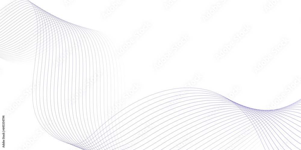 Fototapeta premium Abstract soft blue purple wave lines dynamic flowing colorful light isolated background. illustration design element in concept of music, technology, modern, wallpaper, business card, banner, flyers
